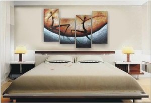 Modern Abstract Painting Stretched Ready