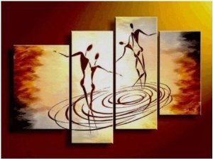 Dancing Abstract Painting Decoration Unstretch